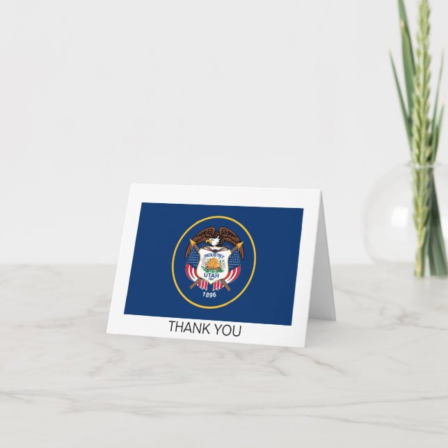 Utah State Flag Thank You Card (Front)