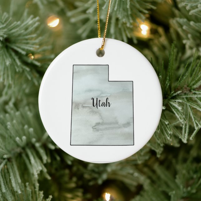 Utah State Illustration Painting Ceramic Tree Decoration (Tree)