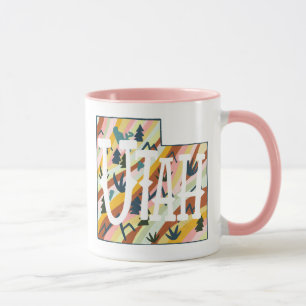 Utah State Map Illustration Mug