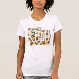 Utah State Map Illustration T-Shirt