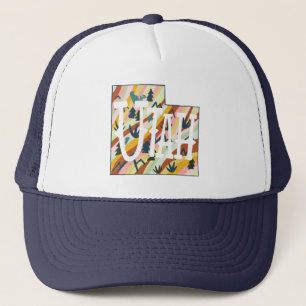 Utah State Map Illustration Trucker Hat
