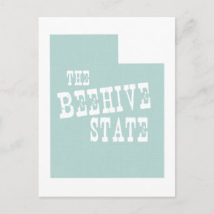 Utah State Motto Slogan Postcard