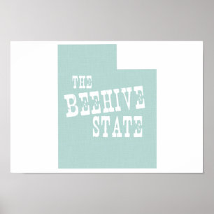 Utah State Motto Slogan Poster