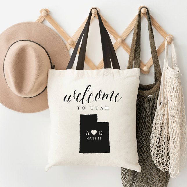 Utah State Silhouette Wedding Welcome Tote (Creator Uploaded)