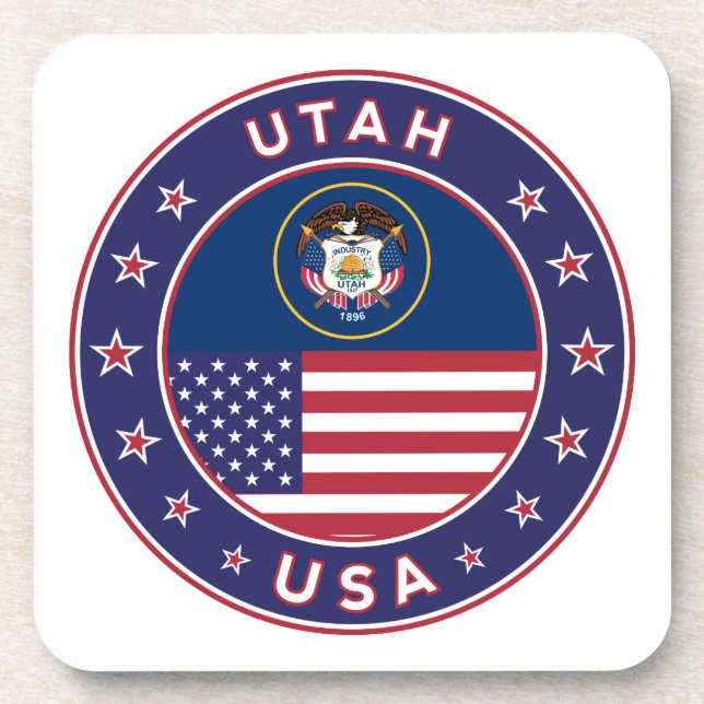 Utah sticker, phone case, tote bag, wall clock coaster (Front)