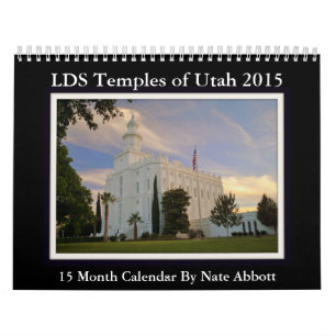 Utah Temple Calendar 2015 15 Month Calendar