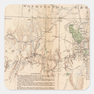 Utah Terr & Mil Dept Square Sticker