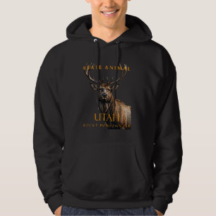 Utah Territory Animal Stunning Mountain Elk Hoodie