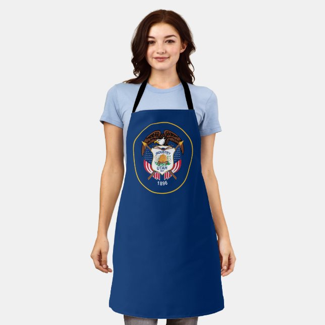 Utah: The Beehive State US Flag, Industry Apron (Worn)