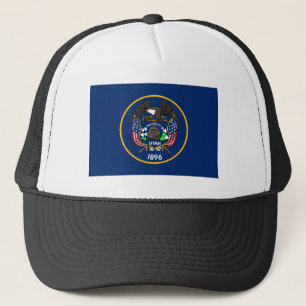 Utah: The Beehive State US Flag, Industry Trucker Hat