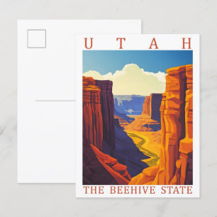 Utah the Beehive State USA Travel Place Postcard