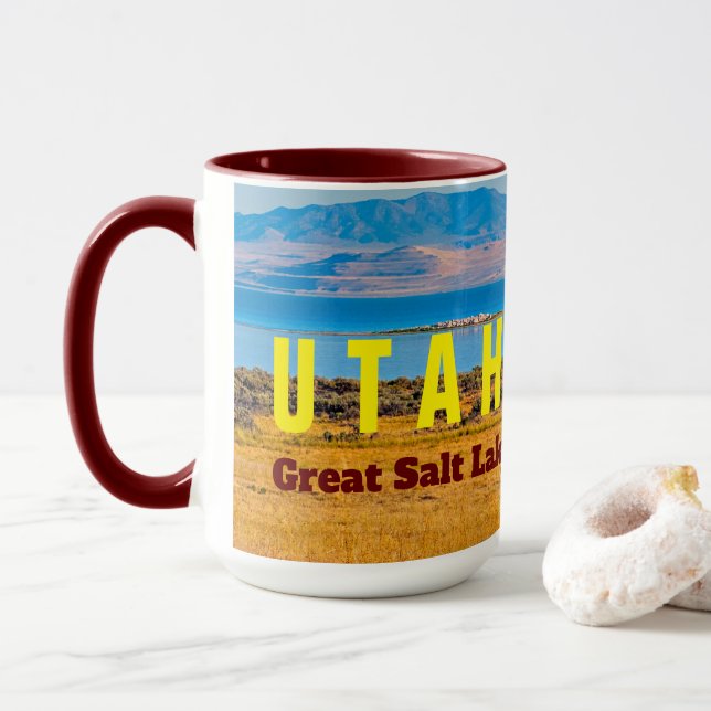 UTAH  The Great Salt Lake State Mug (With Donut)