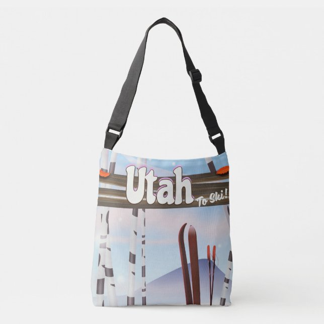 Utah to ski! crossbody bag (Front)