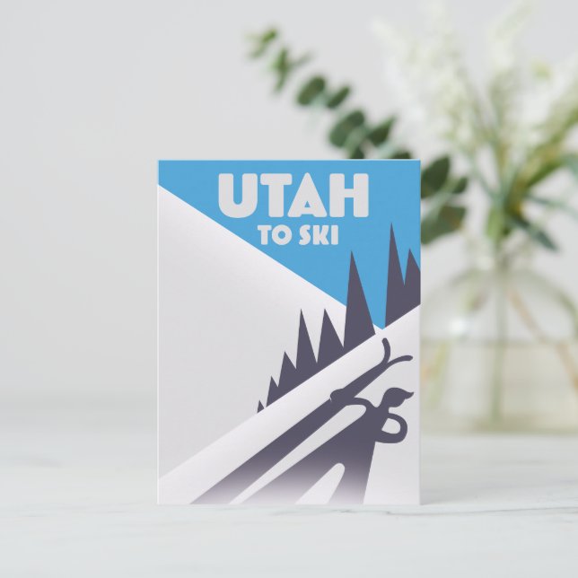 Utah To Ski Postcard (Standing Front)