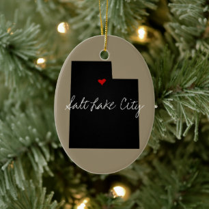 Utah Town Ceramic Tree Decoration