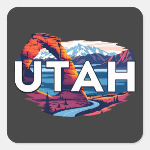 Utah United States of America Square Sticker