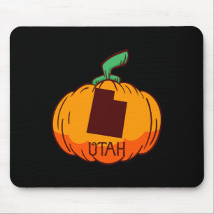 Utah US State Pumpkin Halloween Art Design Fall Se Mouse Mat