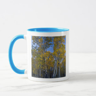 Utah. USA. Aspen Trees And Moon At Dusk Mug