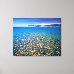 UTAH. USA. Clear water of Bear Lake reveals Canvas Print