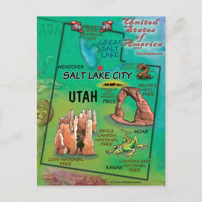 Utah USA Postcard (Front)