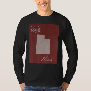 Utah UT Map Grunge Vintage State Graphic Women Men T-Shirt