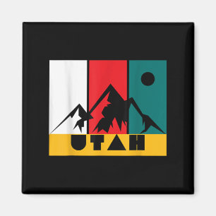 Utah Vintage Logo - Park City Utah - Retro Skiing Magnet