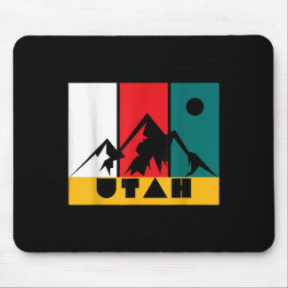 Utah Vintage Logo - Park City Utah - Retro Skiing  Mouse Mat