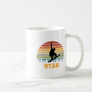 Utah Vintage Sun Snowboarding Snowboarder Retro Su Coffee Mug