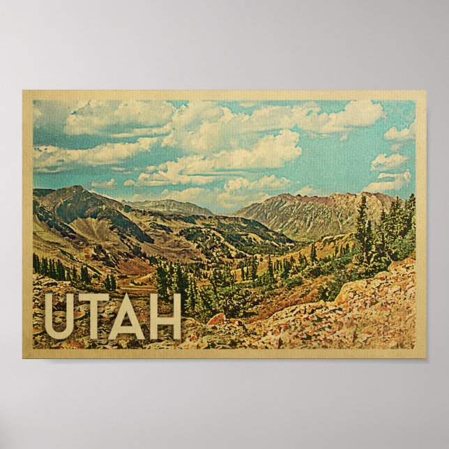 Utah Vintage Travel Poster (Front)