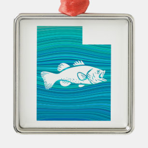 Utah Wave Fishing Metal Tree Decoration