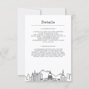 Utah Wedding   Guest Details Invitation