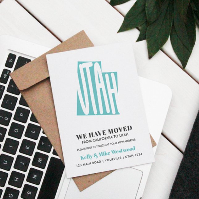 UTAH We've moved New address New Home Postcard (Creator Uploaded)