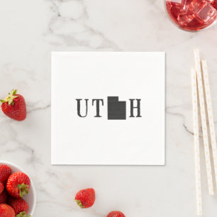 Utah Word Art Paper Party Napkins