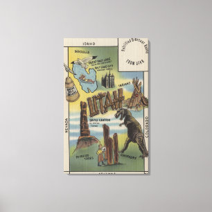 UtahDepictions of Sites to See in UtahUtah Canvas Print