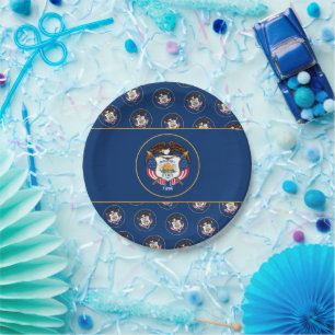 Utahn Flag, Flag of Utah Paper Plate
