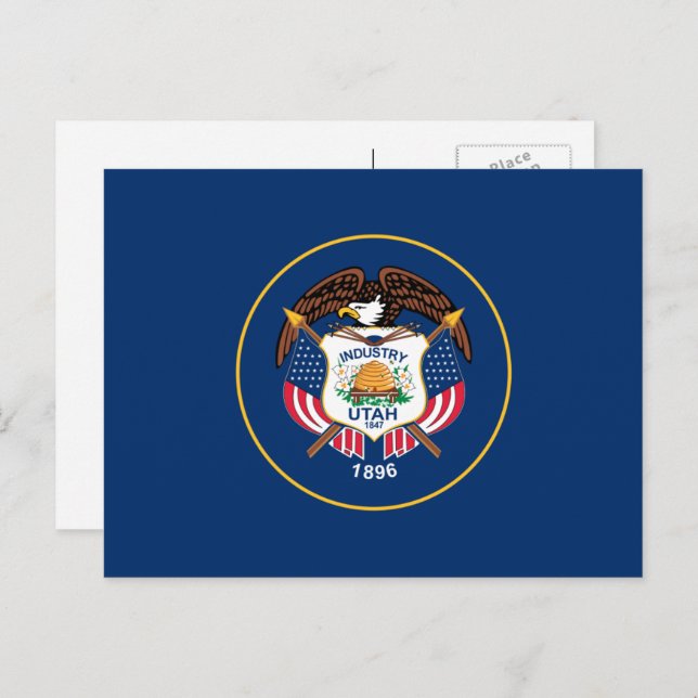Utahn Flag, Flag of Utah Postcard (Front/Back)