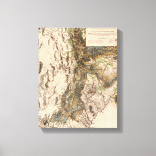 UtahPanoramic MapUtah Canvas Print