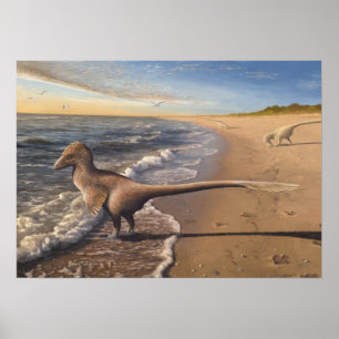 Utahraptor at Dawn Print