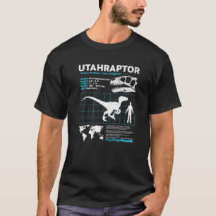 Utahraptor fact sheet Dinosaur Facts T-Shirt