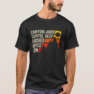 Utahs Five National Parks Souvenir NPS Moab Utah M T-Shirt