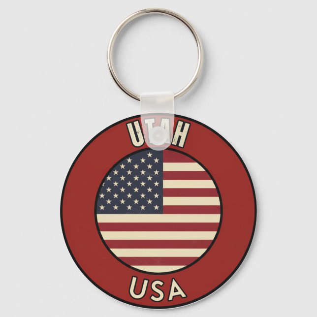 Utah's Mighty 5 - National Parks Gift  Key Ring (Front)