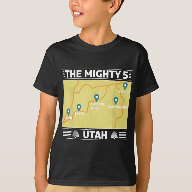 Utahs The Mighty Five National Parks T-Shirt (Front)