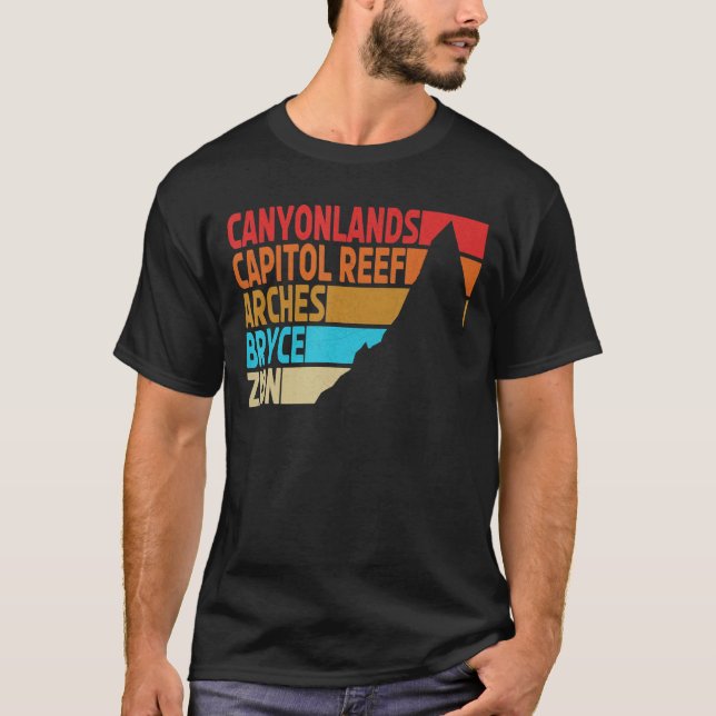 Utahs The Mighty Five National Parks T-Shirt (Front)
