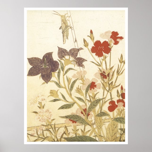 Utamaro Insects And Flowers 1788 Art Prints (Front)