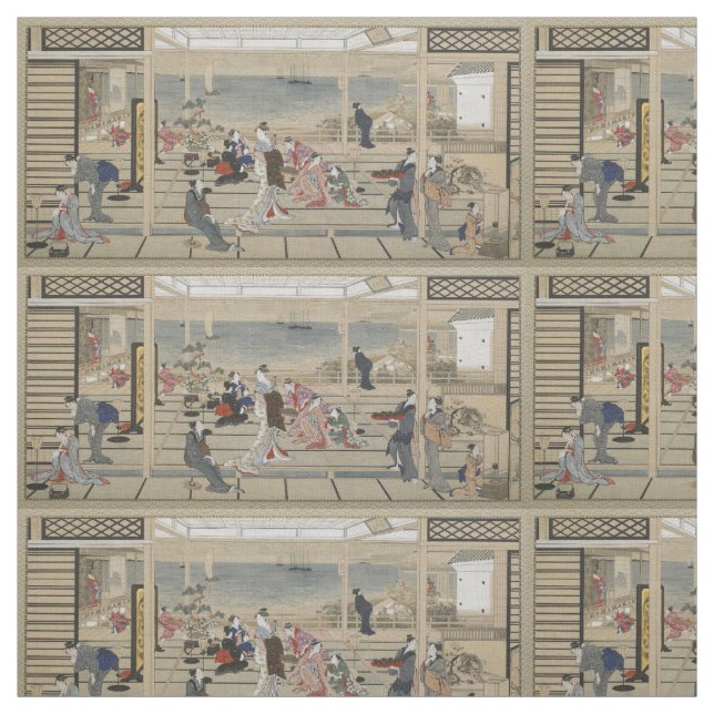 Utamaro’s art custom fabric (Swatch)