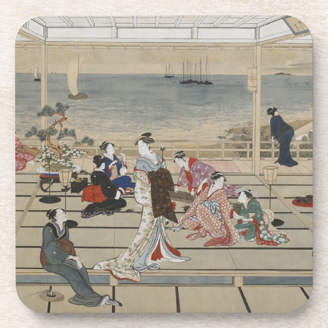 Utamaro’s Japanese Art coasters (Front)