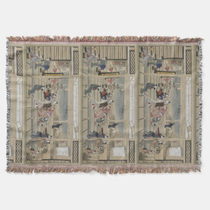 Utamaro’s Japanese Art throw blanket