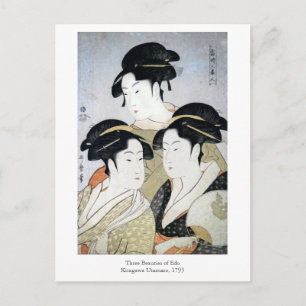 Utamaro Three Beauties of Edo Postcard