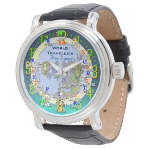 UTC World Travelers Time Zones Watch