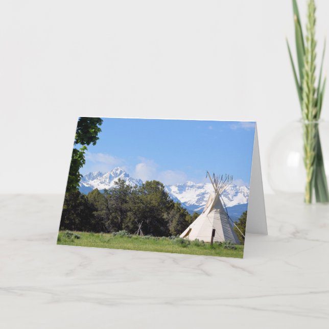 Ute Tepee and Mt Sneffels Card (Front)